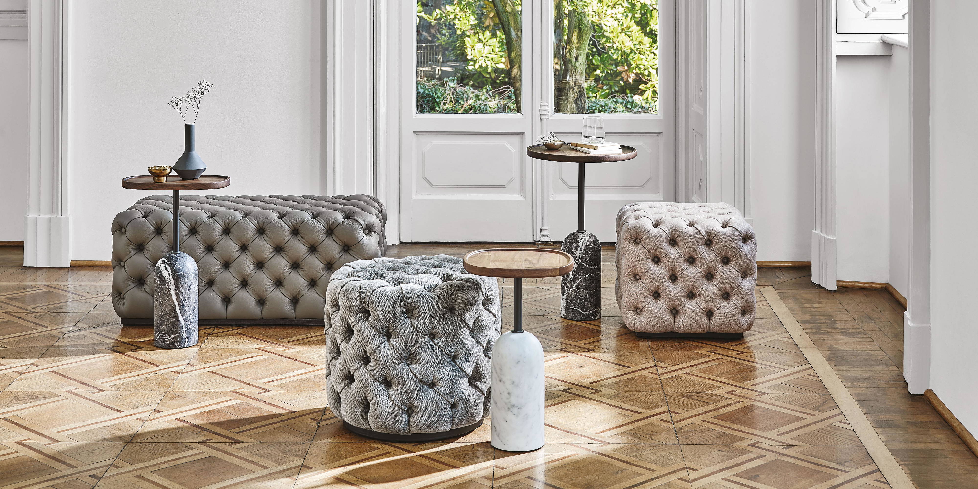 ottomans + stools