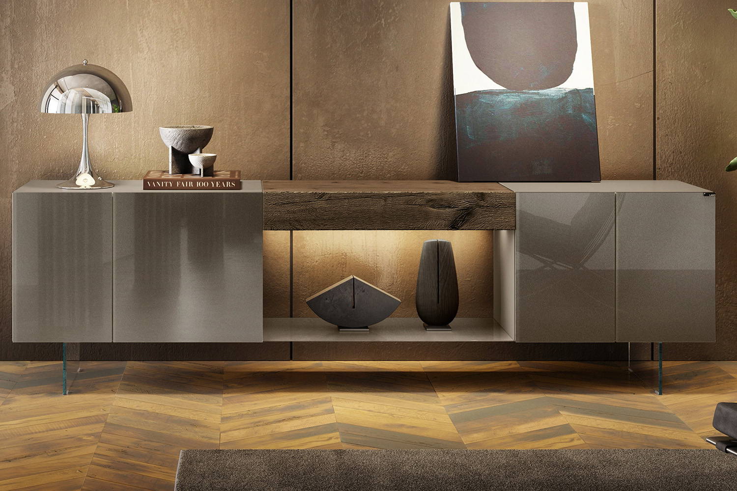 【ムーコページ】 36e8 2105 Sideboard by Lago | room service 360°