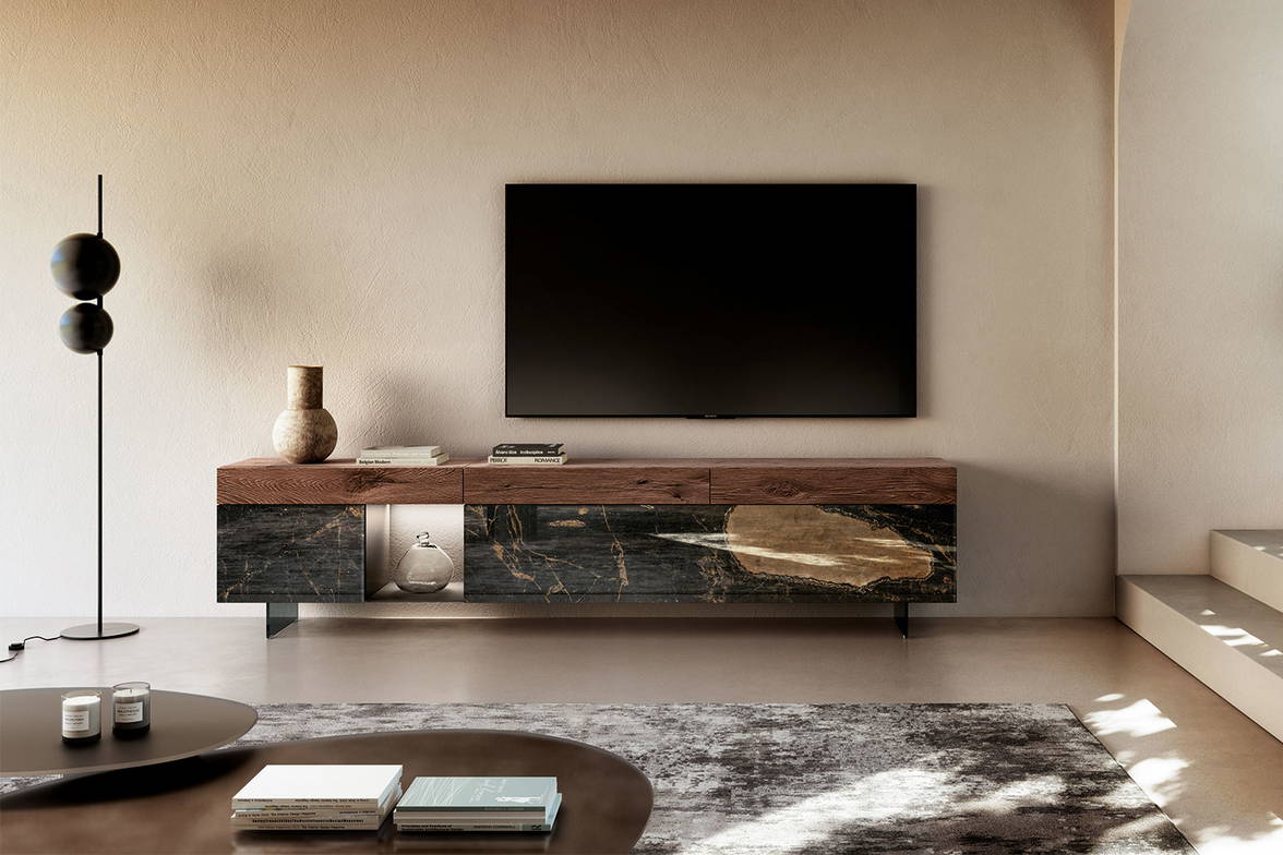 The 36e8 2147 TV Stand by Daniele Lago for Lago. The 36e8 2147 TV Stand by Daniele Lago for Lago.