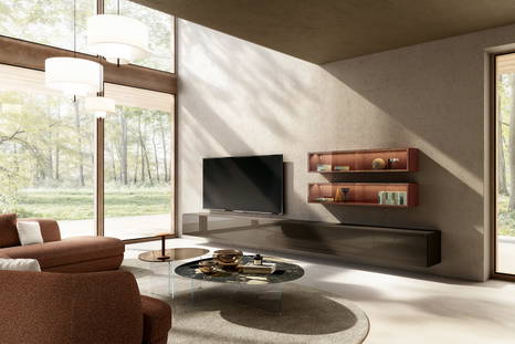 The 36e8 2877 Wall Unit with Pleasure coffee tables.