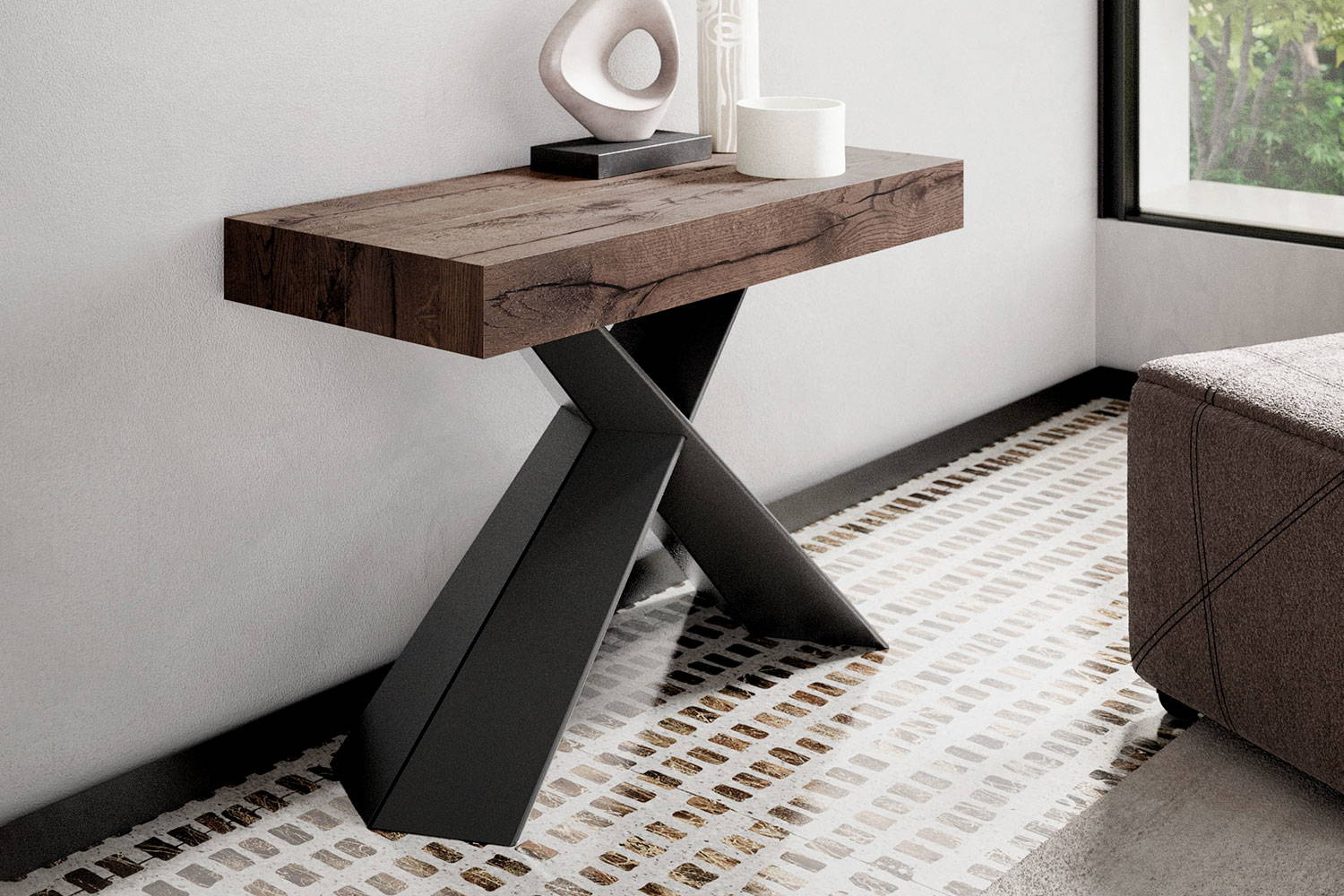 4you extension console table with Cubix Transforming Dining Chair