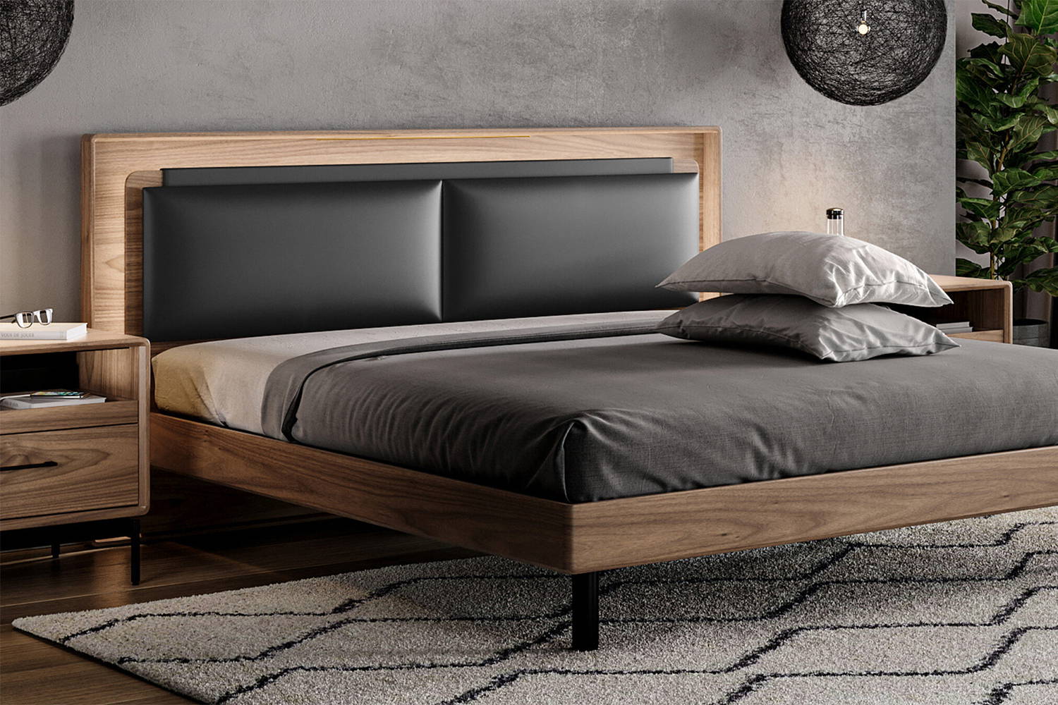 Contour Headboard Cushion on Up-Linq Bed
