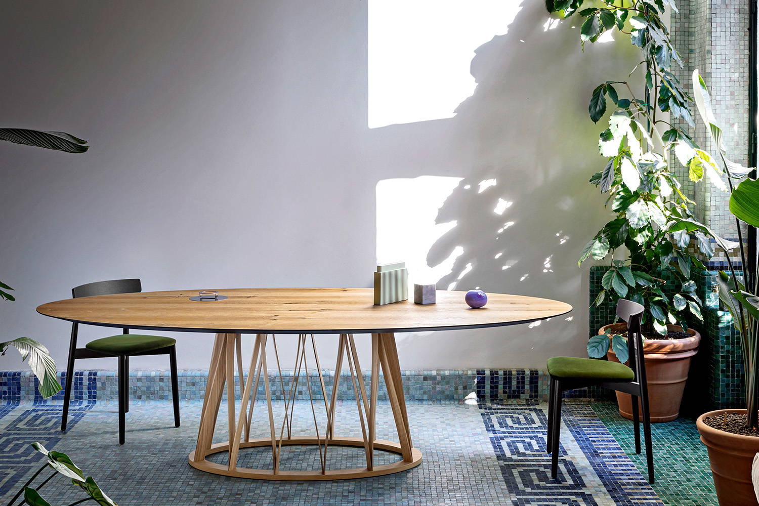 Acco Oval Dining Table designed by Florian Schmid