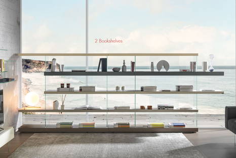 Two Air 0558 bookshelves by Lago