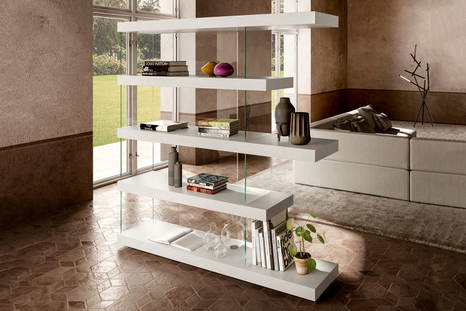 Air 0561 bookshelf by Lago in a modern living room 