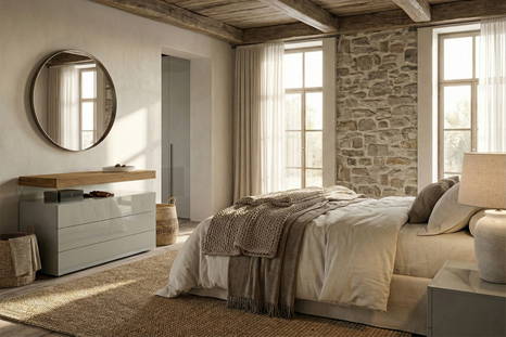 The Air 2140 dresser is pictured in a bedroom setting.