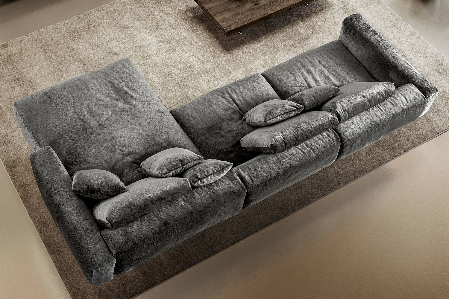 Air Soft 1902 Sectional Sofa with Chaise by Lago | room service 360°