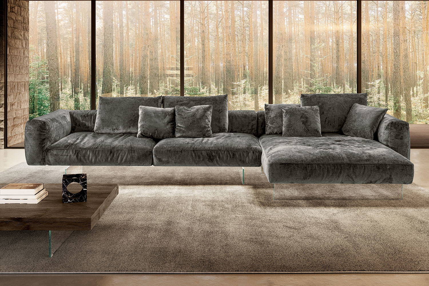 Air Soft 1902 Sectional Sofa with Chaise