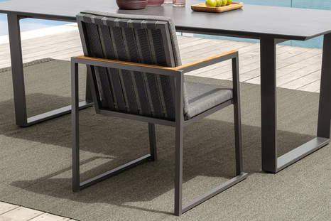 Alabama Alu dining armchairs by Talenti back view
