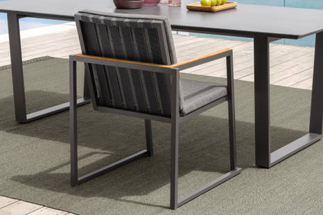 Alabama Alu dining armchairs by Talenti back view