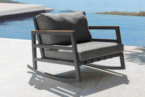 The Alabama Alu Rocking Armchair by Marco Acerbis for Talenti 