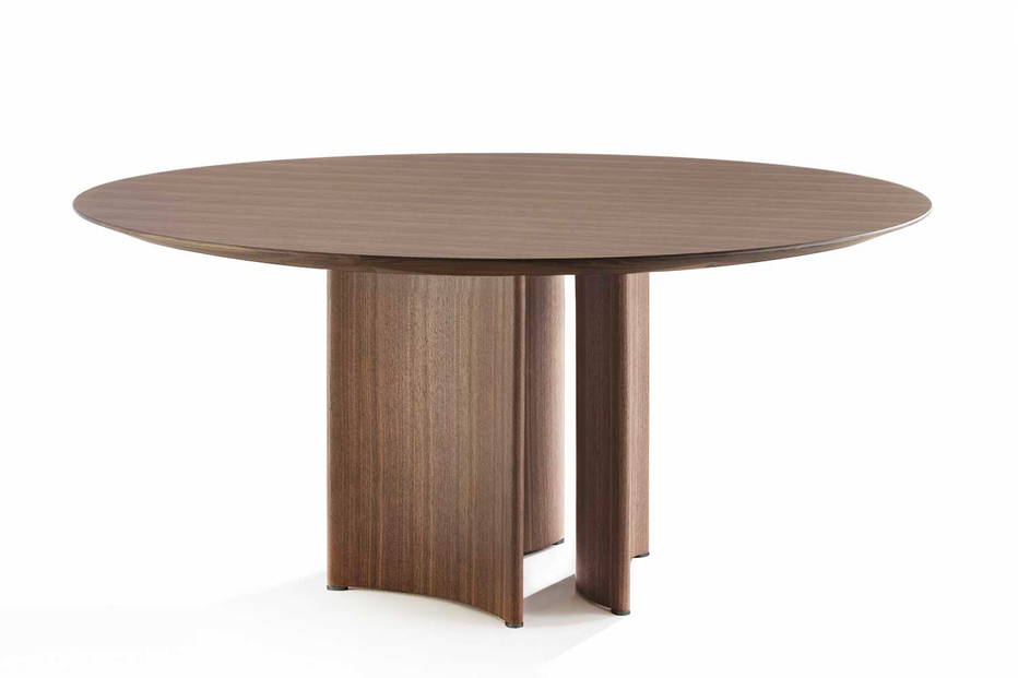 Alan wood round dining table by Porada