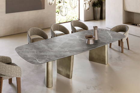 Albert Ceramic Dining Table by Eforma (118"W)