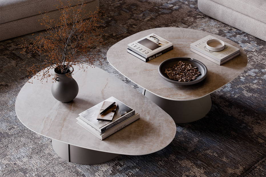 Albert Keramik Shaped Coffee Table