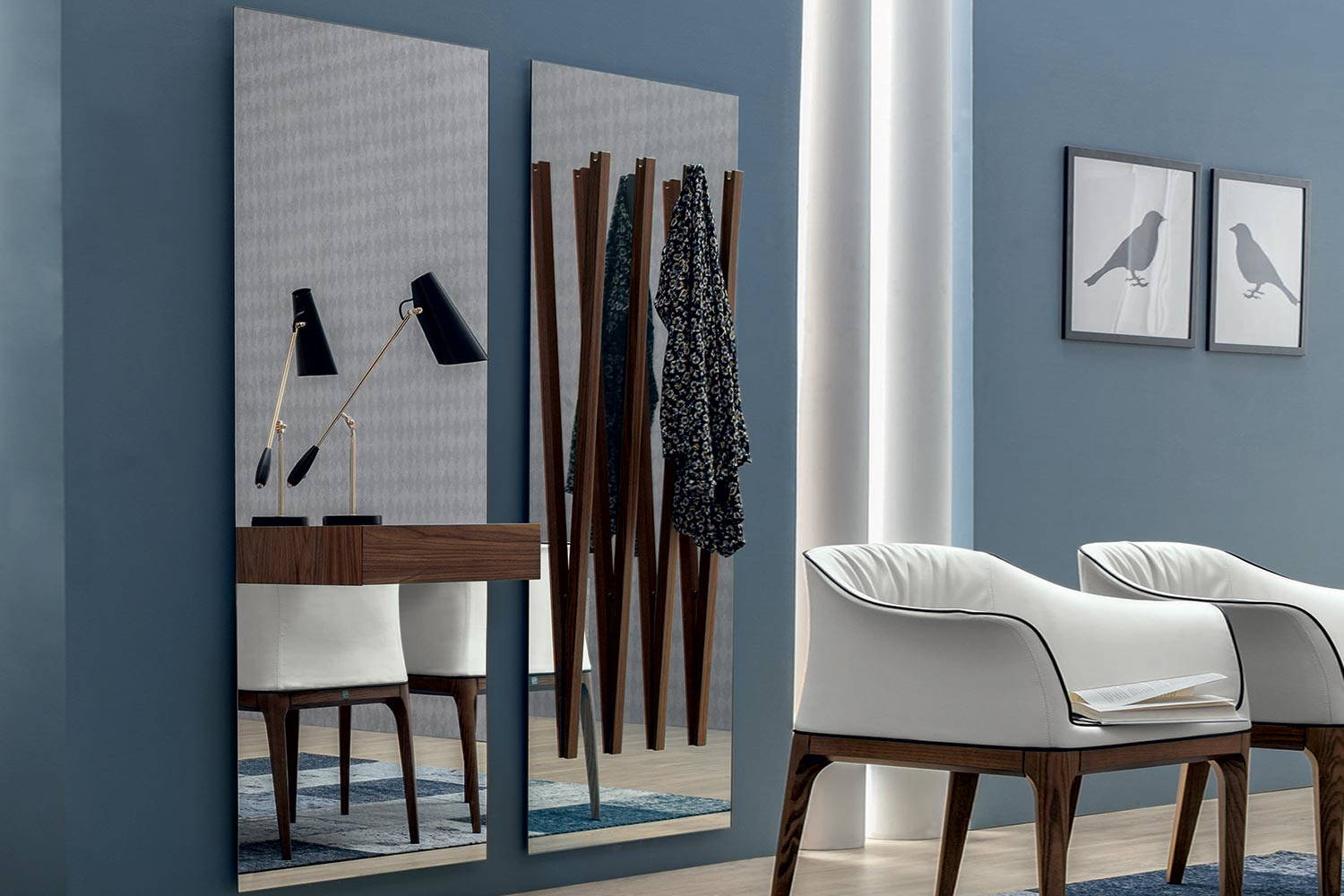 Alicante mirror by Tonin Casa in a living area