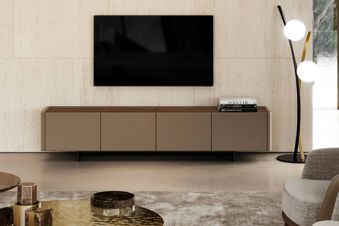 Alma upholstered TV stand designed by Antoy Filips for eforma Alma upholstered TV stand designed by Antoy Filips for eforma