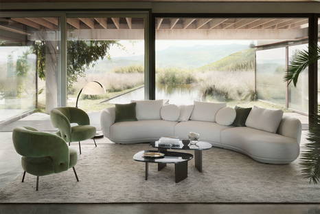 The Amalfi XL Curved Sectional by Nicoline Italia.