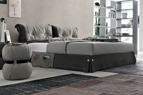 Amami bed with covers and pocket