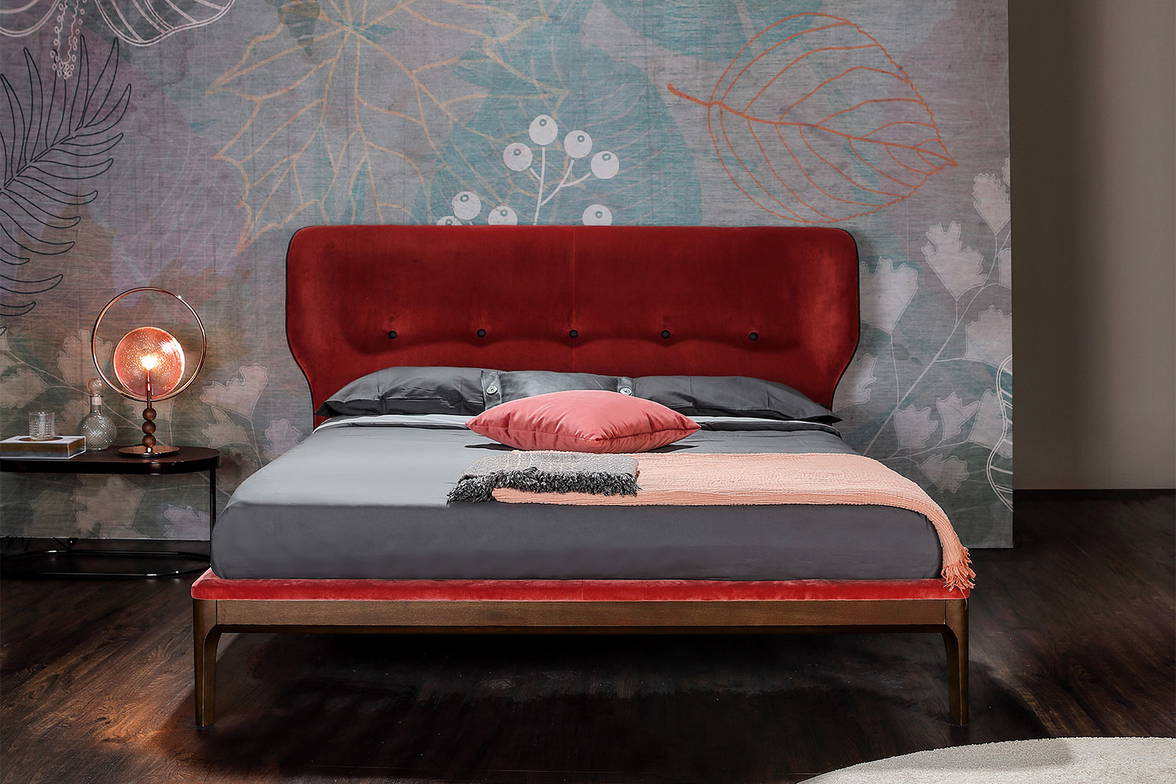 Ambra bed by Tonin Casa front view Ambra bed by Tonin Casa front view