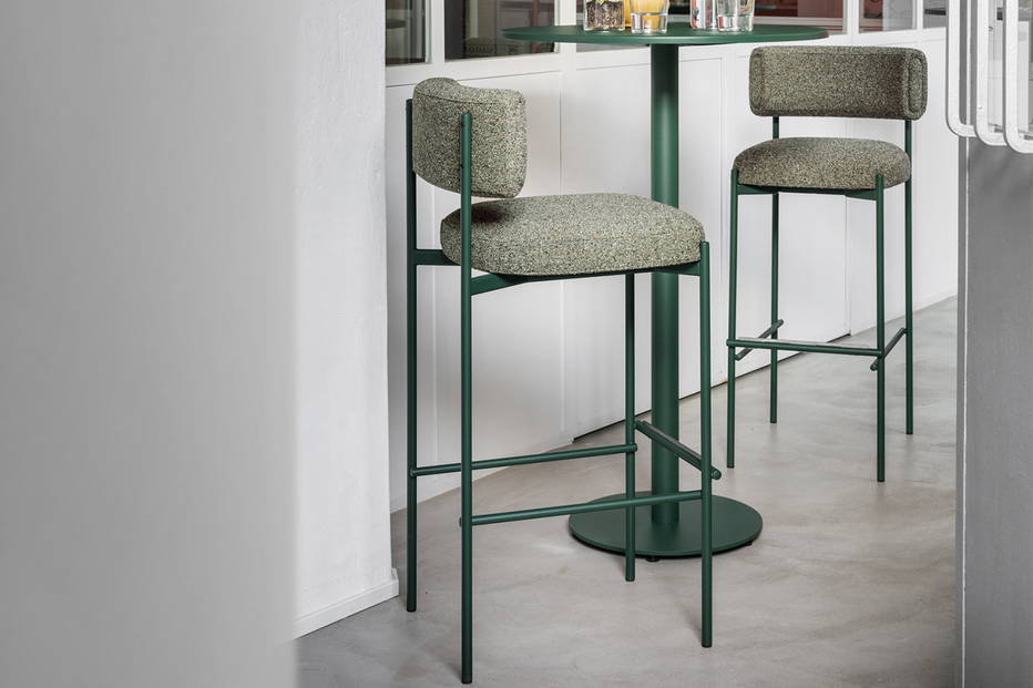 Amelie bar stools at bar table