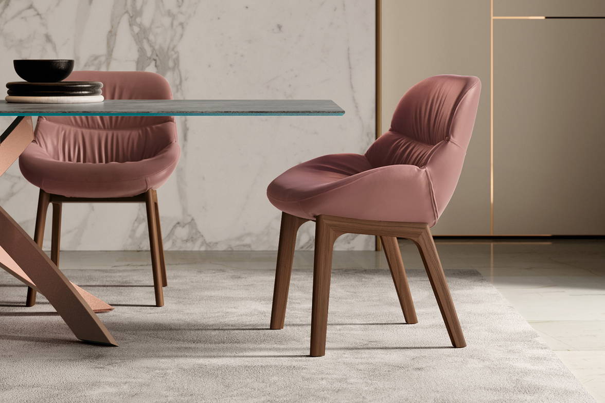 Amelie wood dining chair by Cuno Frommherz for Bontempi Casa Amelie wood dining chair by Cuno Frommherz for Bontempi Casa