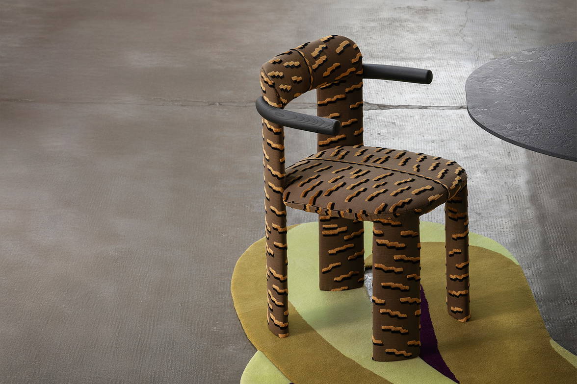 Amia Upholstered Dining Chair with Arms offers arms in solid ash or black ash Amia Upholstered Dining Chair with Arms offers arms in solid ash or black ash