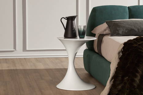Andorra end table by Tonin Casa in a bedroom interior