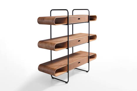 Apelle bookcase by Midj with three shelves 