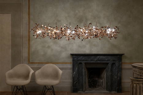 Argent linear 6 suspension light by Terzani