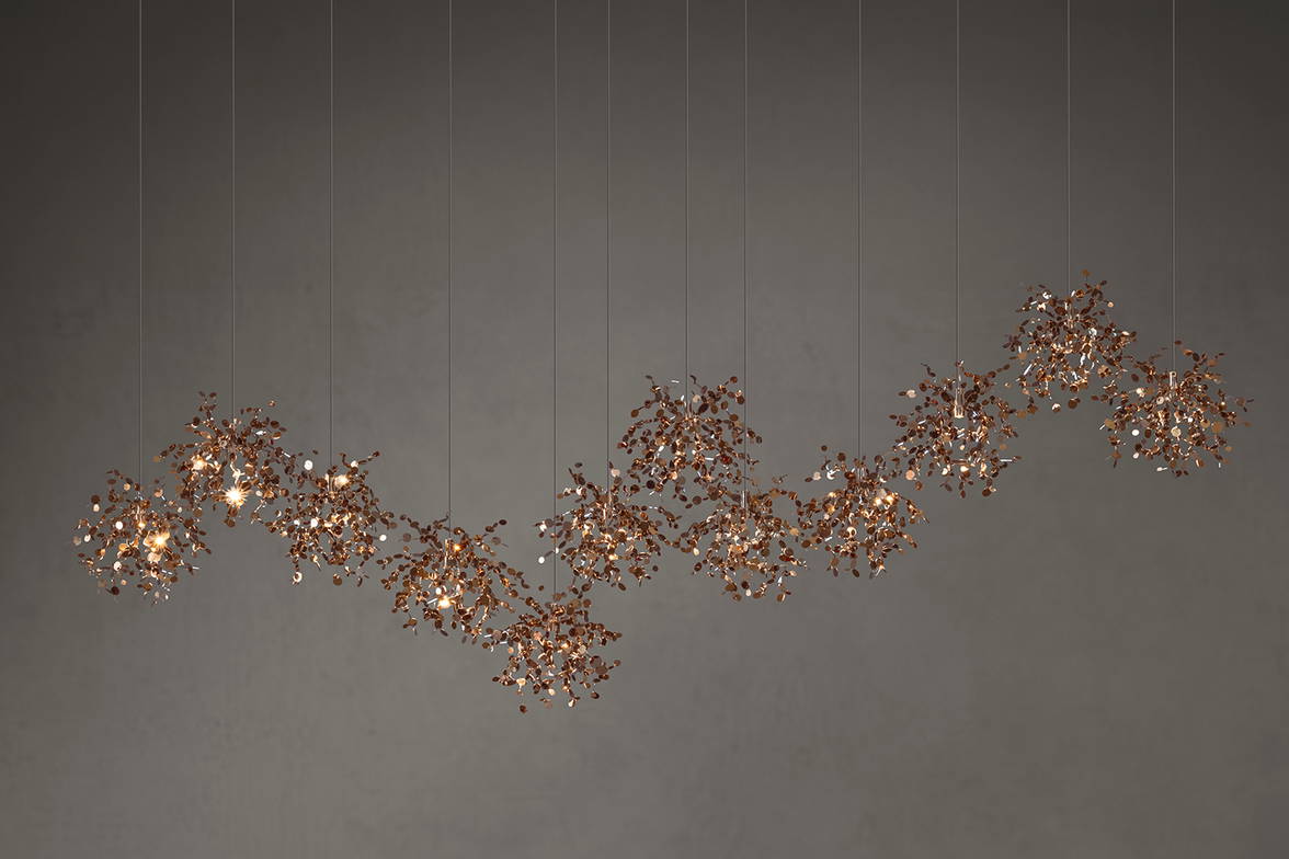 Argent Mon Bijou Linear 12 Suspension Light from Terzani Argent Mon Bijou Linear 12 Suspension Light from Terzani