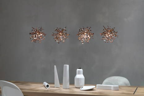 4 pendant Argent Mon Bijou Linear Suspension Light from Terzani