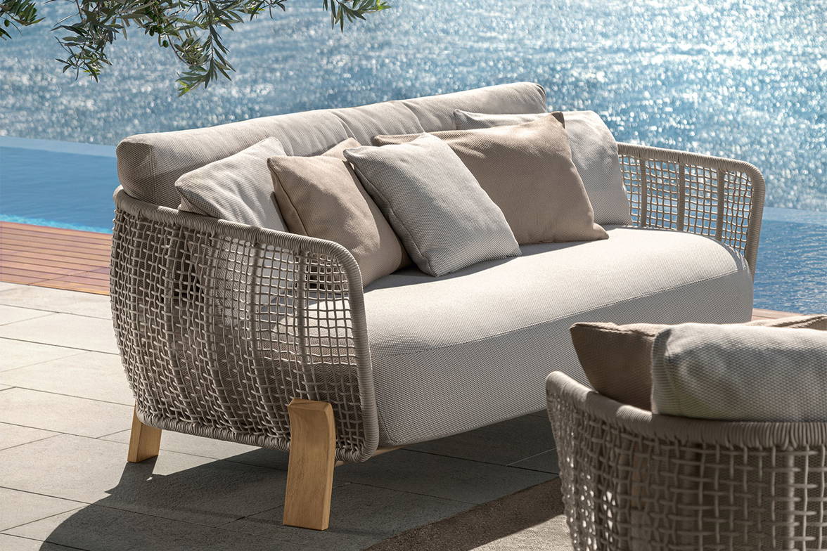 Argo wood love seat sofa by Talenti Argo wood love seat sofa by Talenti
