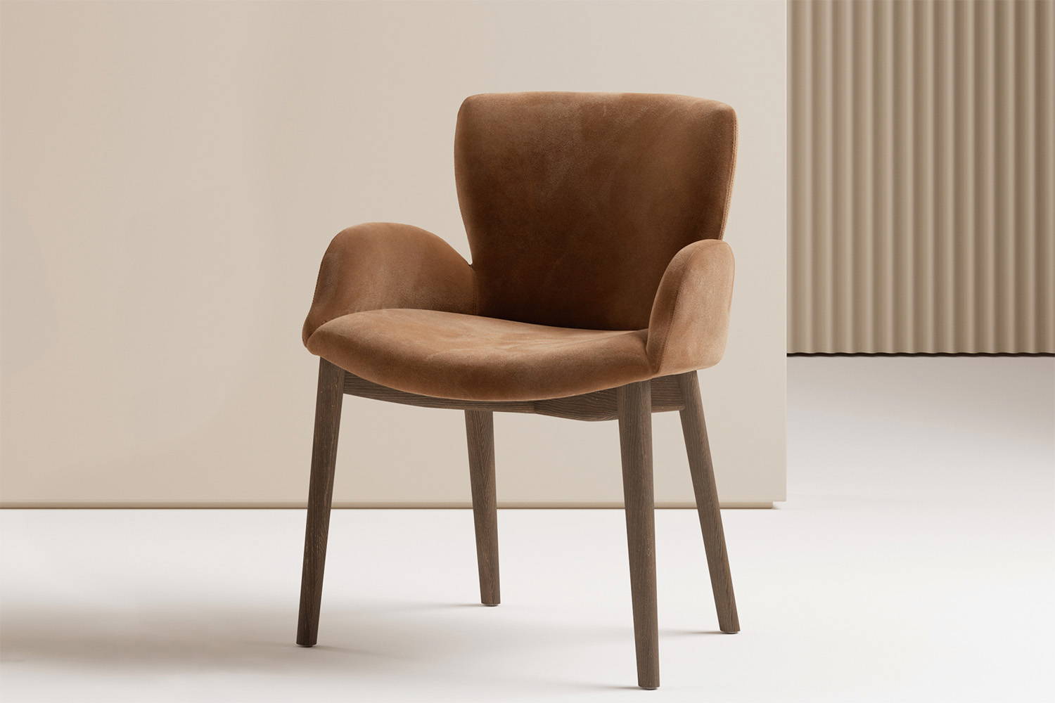 Ariel wood dining chair by Bontempi