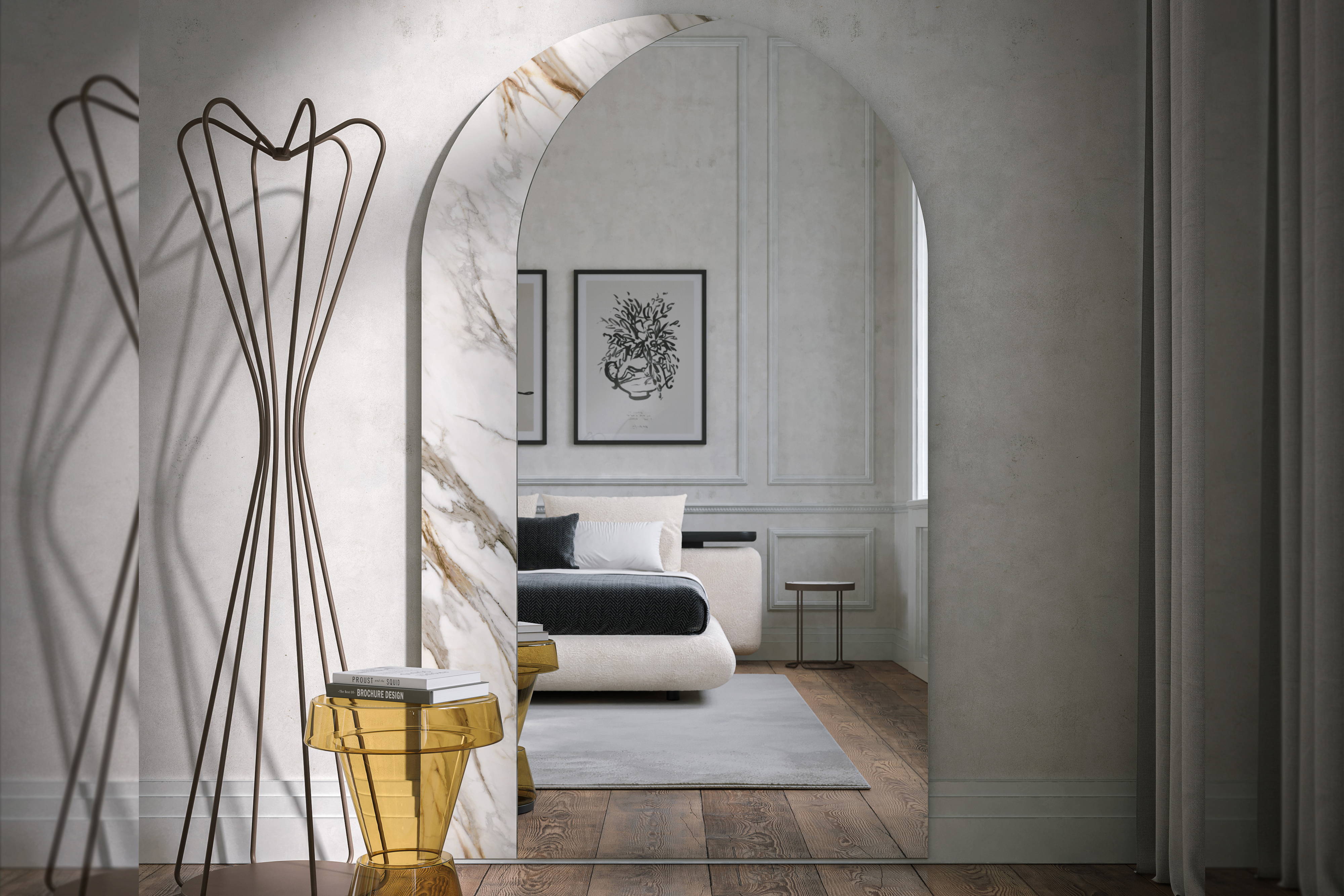 Arké Mirror with Libellula Coat Rack