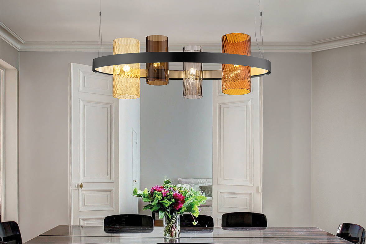 Armonia Oval Suspension Light in dining room Armonia Oval Suspension Light in dining room