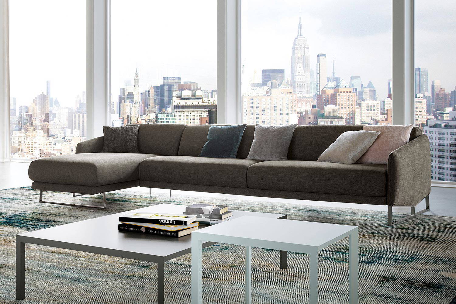 Asolo sectional sofa with chaise by Pianca