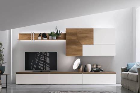 Atlante AT129 wall unit in matte lacquer/laminate finish