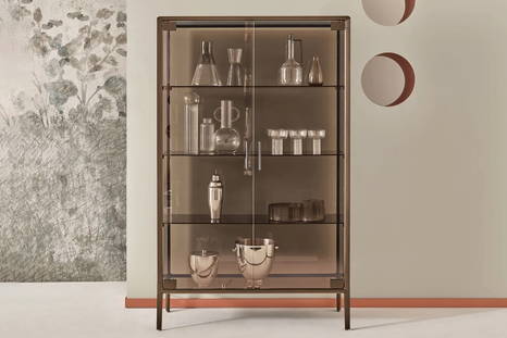 Audrey curio is a two door display cabinet
