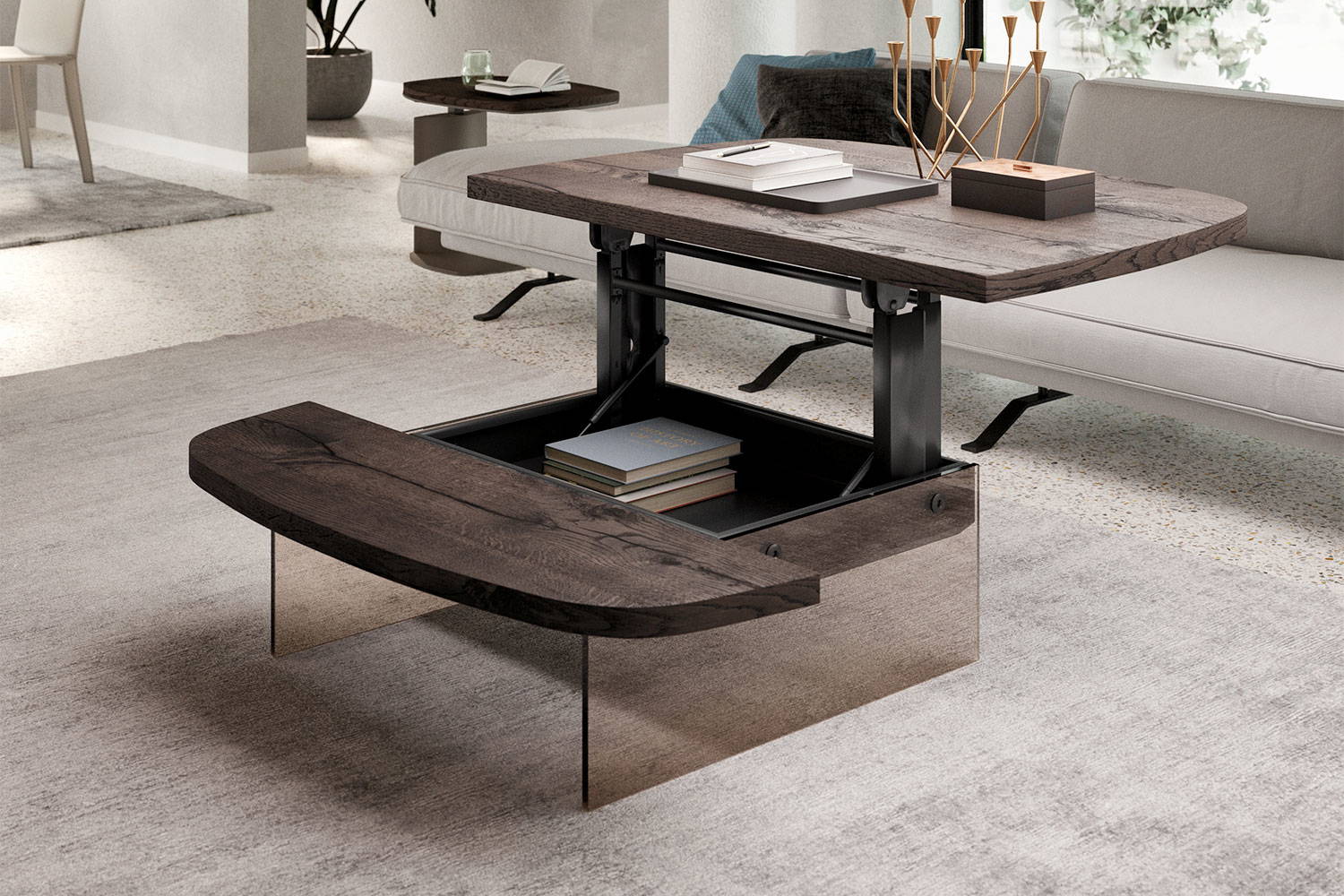 Aurelius Lift-up Coffee Table by Ozzio Italia