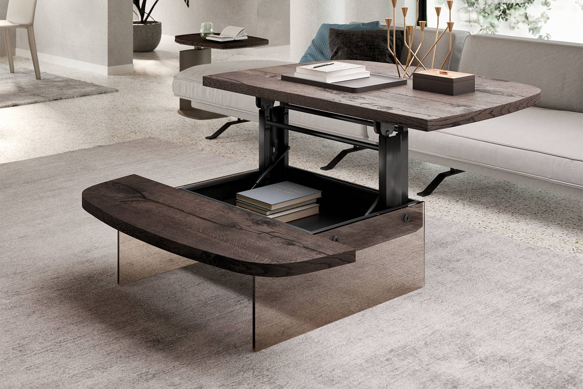 Aurelius Lift-up Coffee Table by Ozzio Italia Aurelius Lift-up Coffee Table by Ozzio Italia