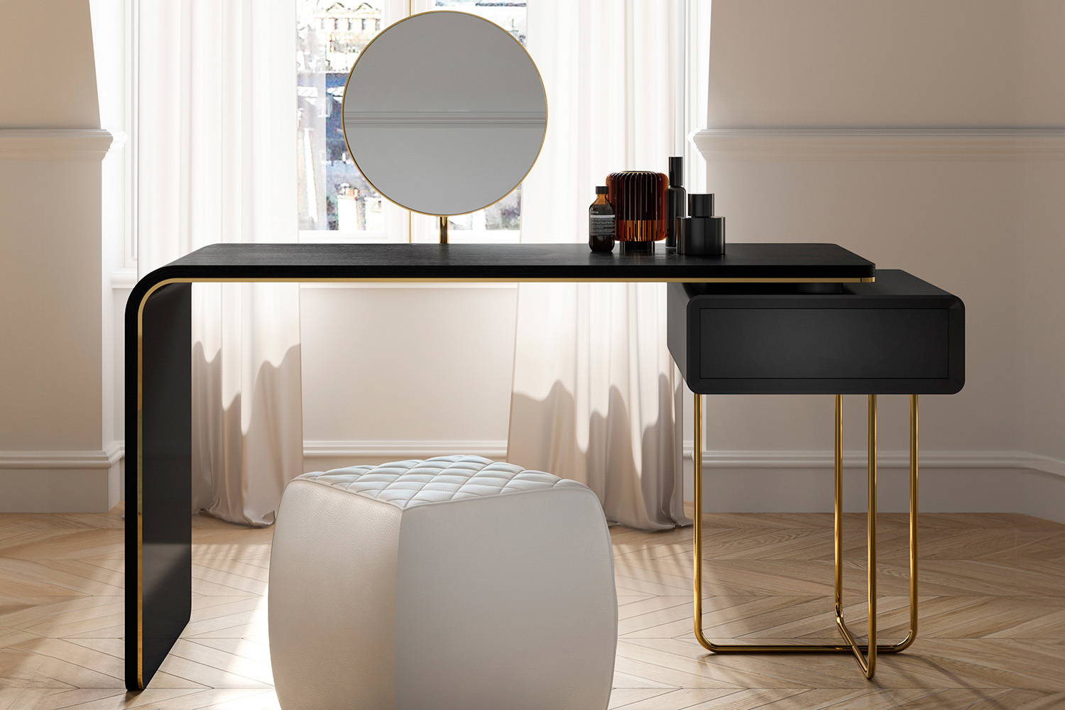 Auri Vanity Desk designed by Ollen Pal for eforma