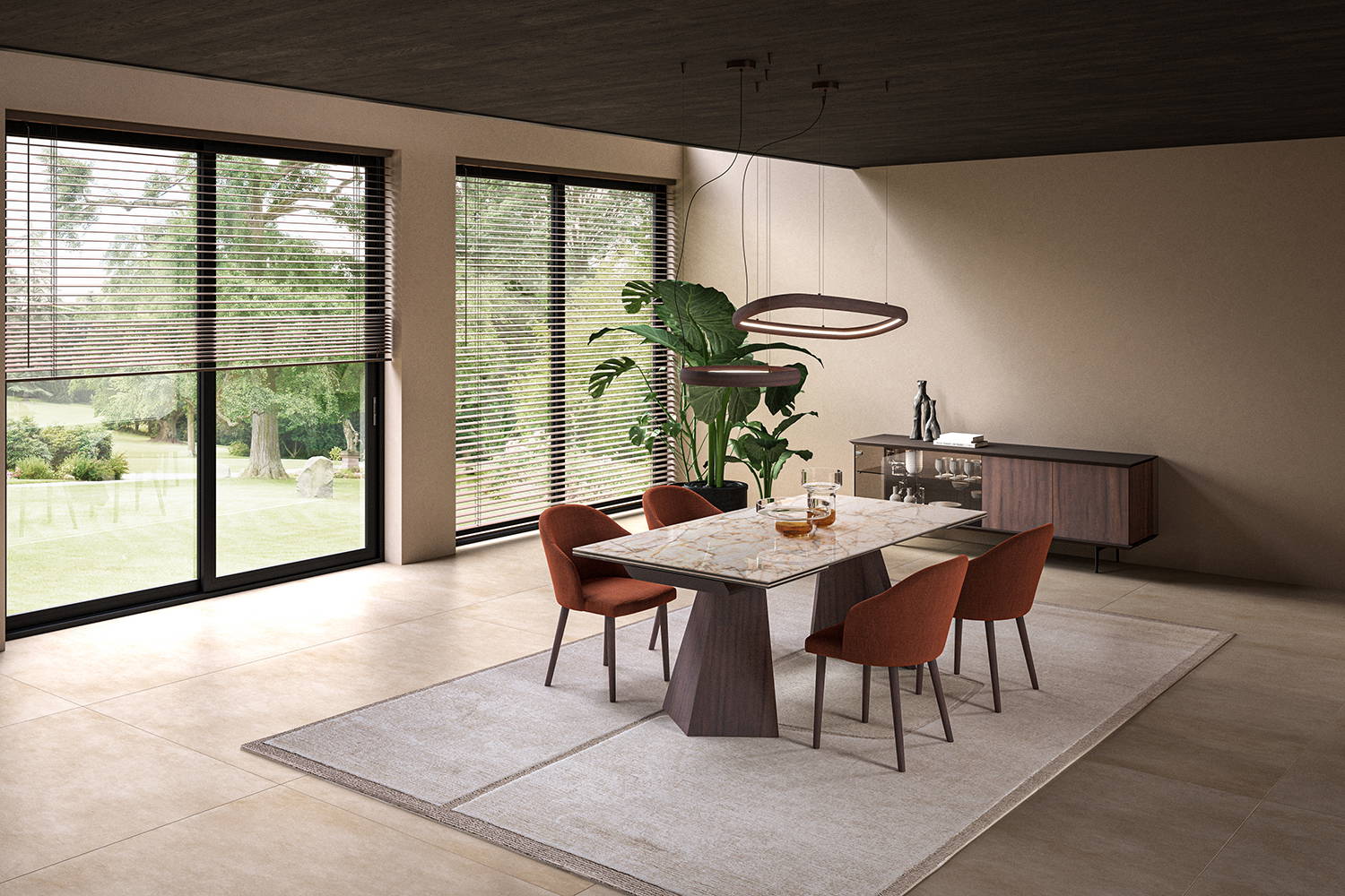 Axel Extension Dining Table by Ozzio Italia | room service 360°