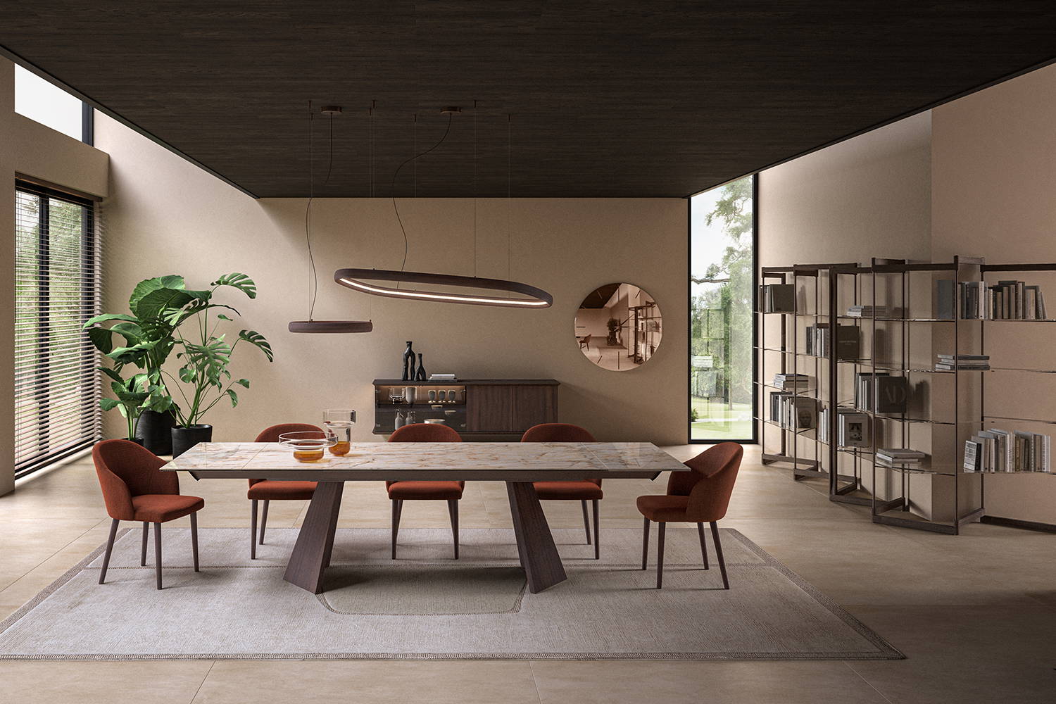 Axel Extension Dining Table by Ozzio Italia | room service 360°