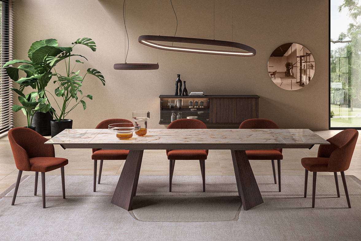 Axel Extension Dining Table from Ozzio Italia Axel Extension Dining Table from Ozzio Italia