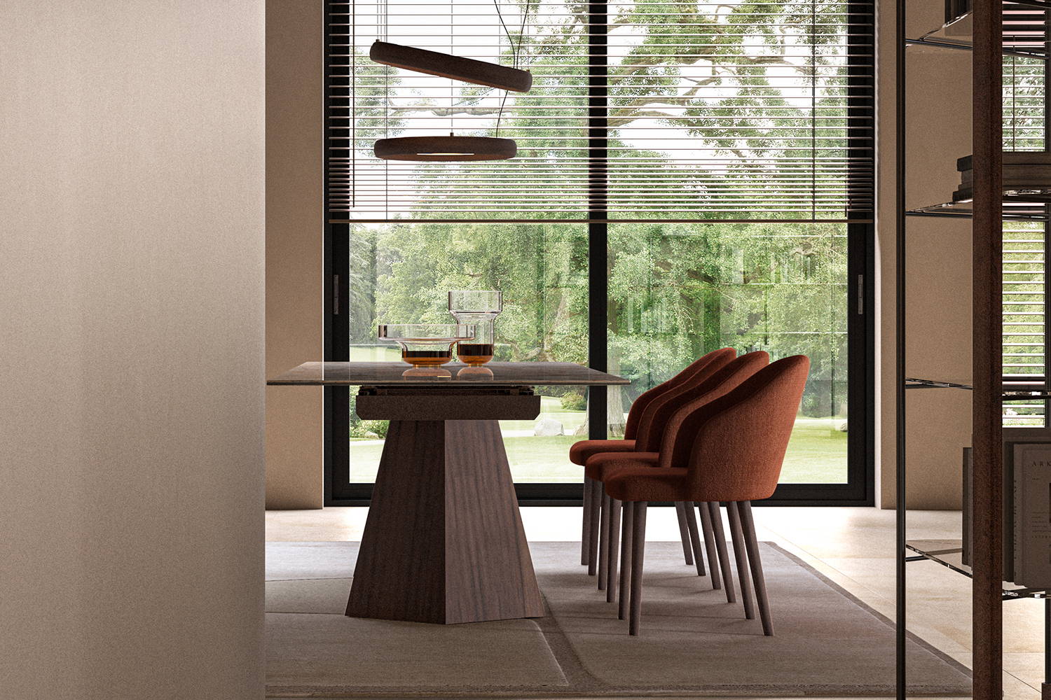 Axel Extension Dining Table by Ozzio Italia | room service 360°
