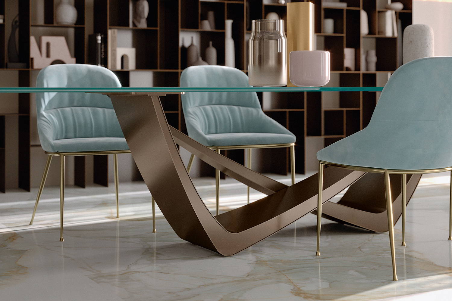 Bach Glass Dining Table by Bontempi Casa | room service 360°