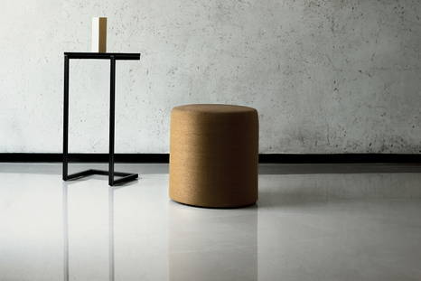 Badu Ottoman is available in various fabrics and ecoleathers