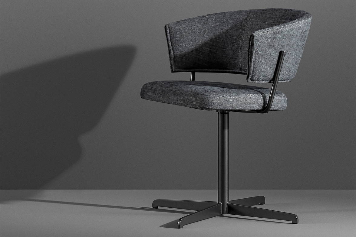 The Bahia Swivel dining chair by Mauro Lipparini for Bonaldo. The Bahia Swivel dining chair by Mauro Lipparini for Bonaldo.