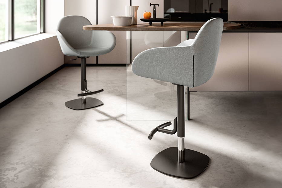 Baldo adjustable bar stool by Ozzio Italia