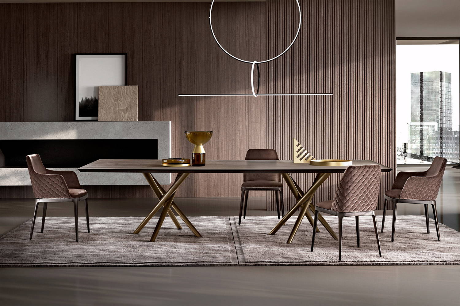Baly Double Pedestal Dining Table
